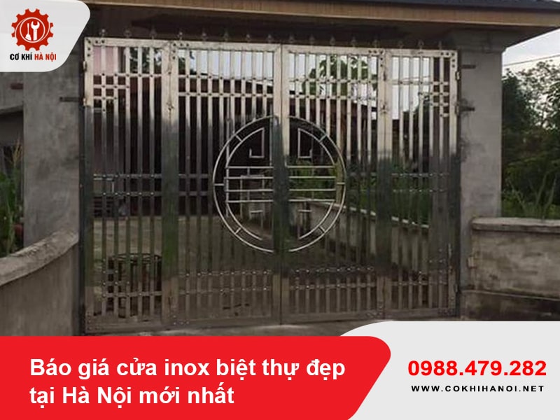 Báo giá cửa inox biệt thự đẹp tại Hà Nội mới nhất 2025