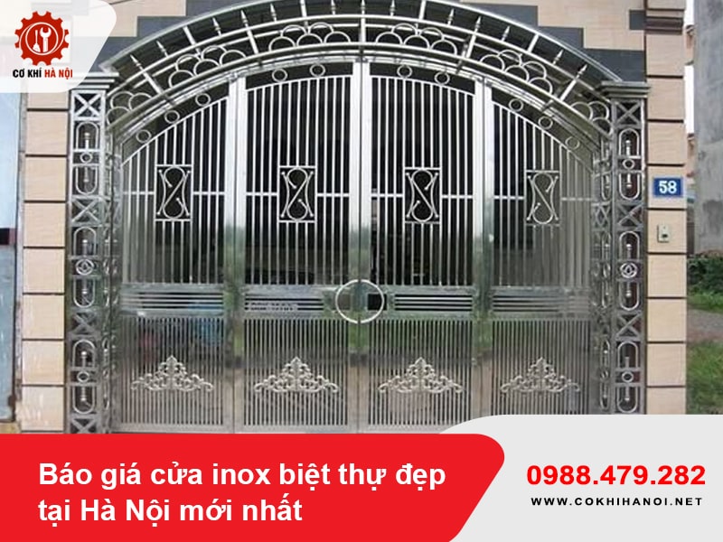 Báo giá cửa inox biệt thự đẹp tại Hà Nội mới nhất 2025