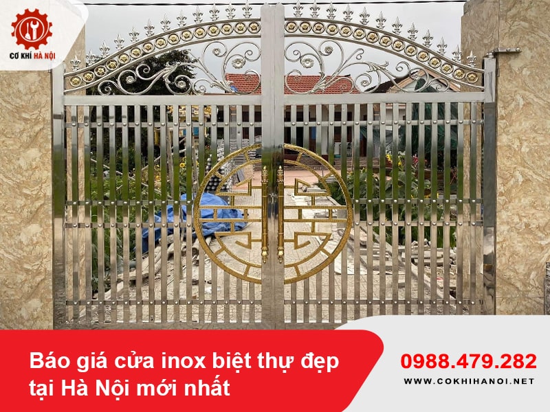 Báo giá cửa inox biệt thự đẹp tại Hà Nội mới nhất 2025