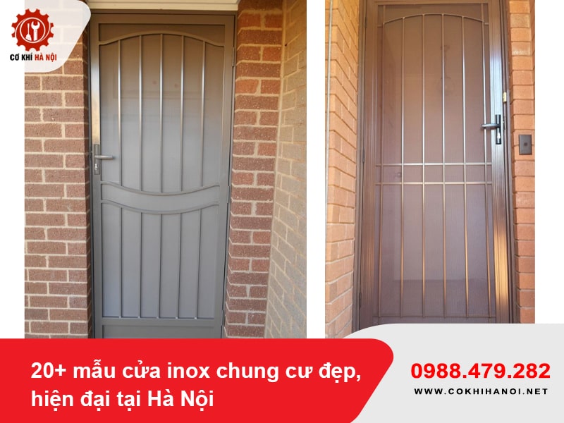 20+ mẫu cửa inox chung cư đẹp, hiện đại tại Hà Nội