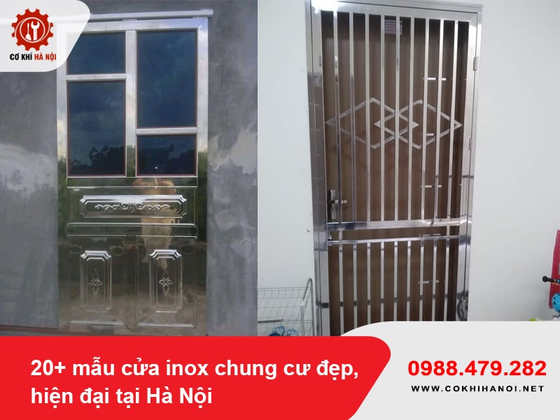 20+ mẫu cửa inox chung cư đẹp, hiện đại tại Hà Nội