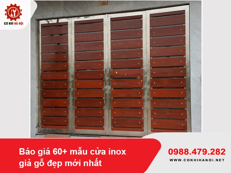 Báo giá 60+ mẫu cửa inox giả gỗ đẹp mới nhất 2025