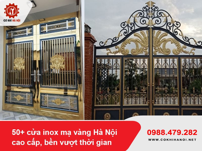 50+ cửa inox mạ vàng Hà Nội cao cấp, bền vượt thời gian