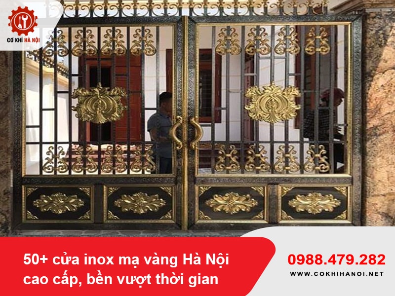 50+ cửa inox mạ vàng Hà Nội cao cấp, bền vượt thời gian