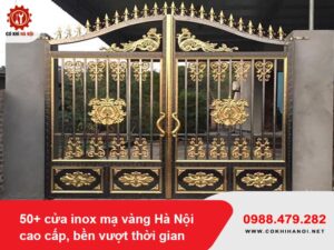 50+ cửa inox mạ vàng Hà Nội cao cấp, bền vượt thời gian