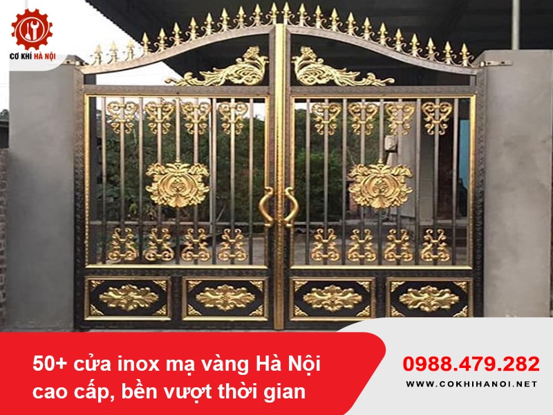50+ cửa inox mạ vàng Hà Nội cao cấp, bền vượt thời gian