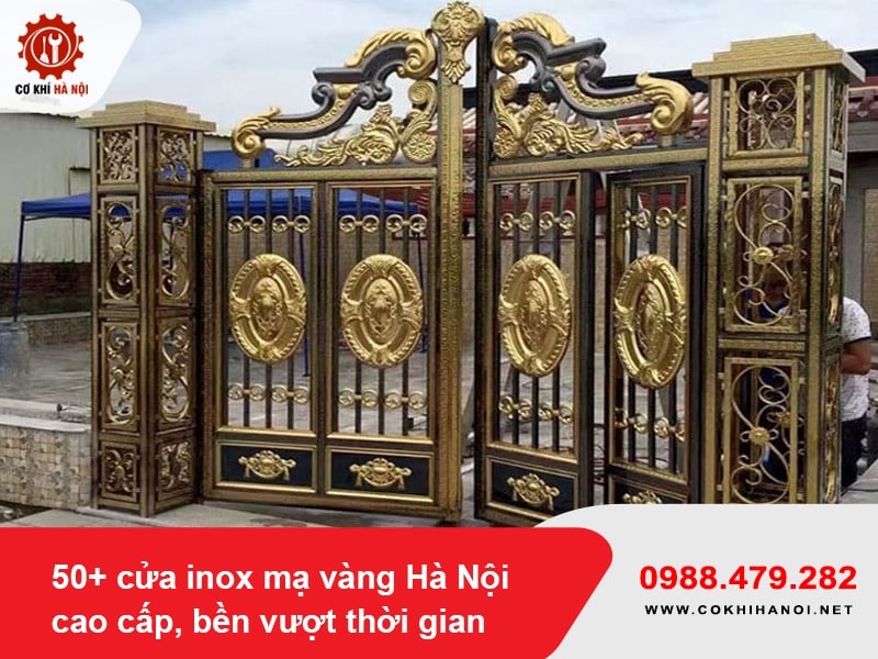 50+ cửa inox mạ vàng Hà Nội cao cấp, bền vượt thời gian