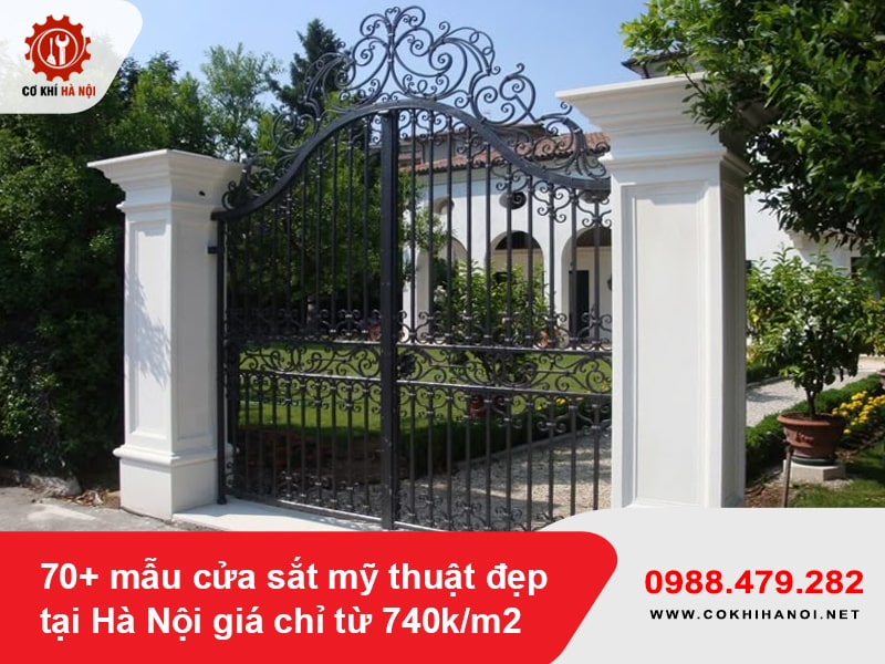 70+ mẫu cửa sắt mỹ thuật đẹp tại Hà Nội giá chỉ từ 740k/m2