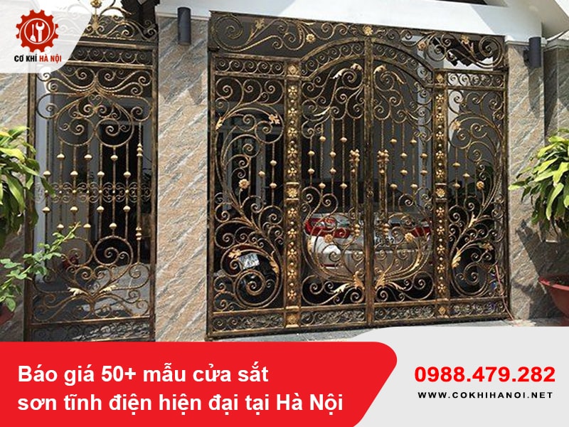 Báo giá 50+ mẫu cửa sắt sơn tĩnh điện hiện đại tại Hà Nội
