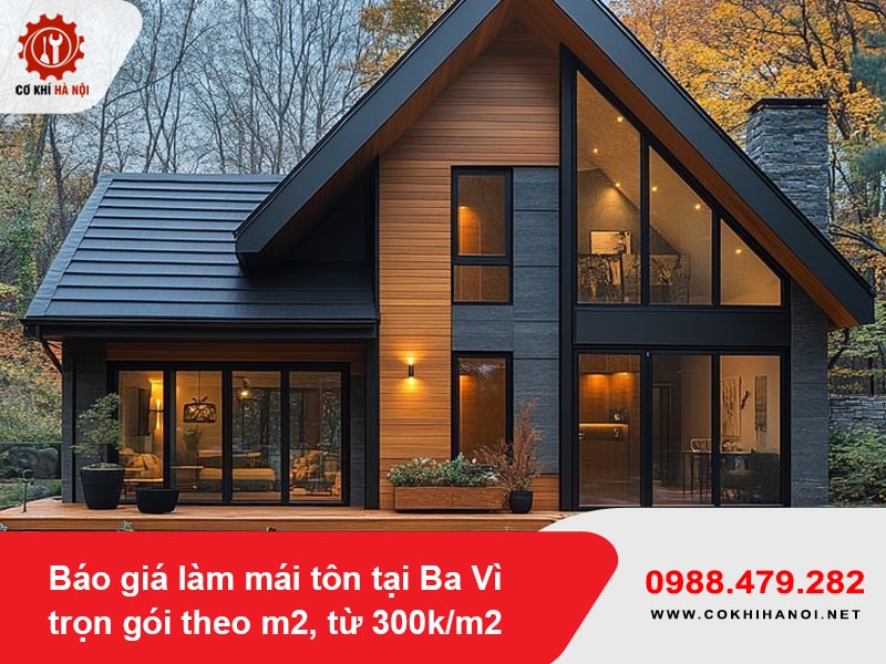 Báo giá làm mái tôn tại Ba Vì trọn gói theo m2, từ 300k/m2