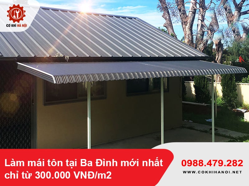 Làm mái tôn tại Ba Đình mới nhất chỉ từ 300.000 VNĐ/m2