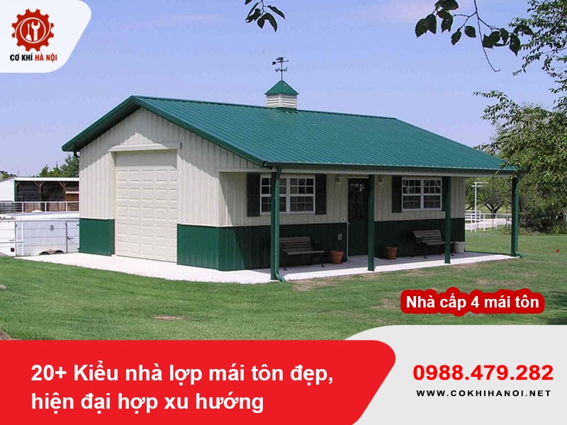 20+ Kiểu nhà lợp mái tôn đẹp, hiện đại hợp xu hướng 2025 - Nhà cấp 4 mái tôn