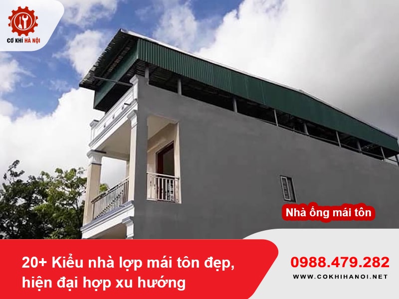 20+ Kiểu nhà lợp mái tôn đẹp, hiện đại hợp xu hướng 2025 - Nhà ống mái tôn
