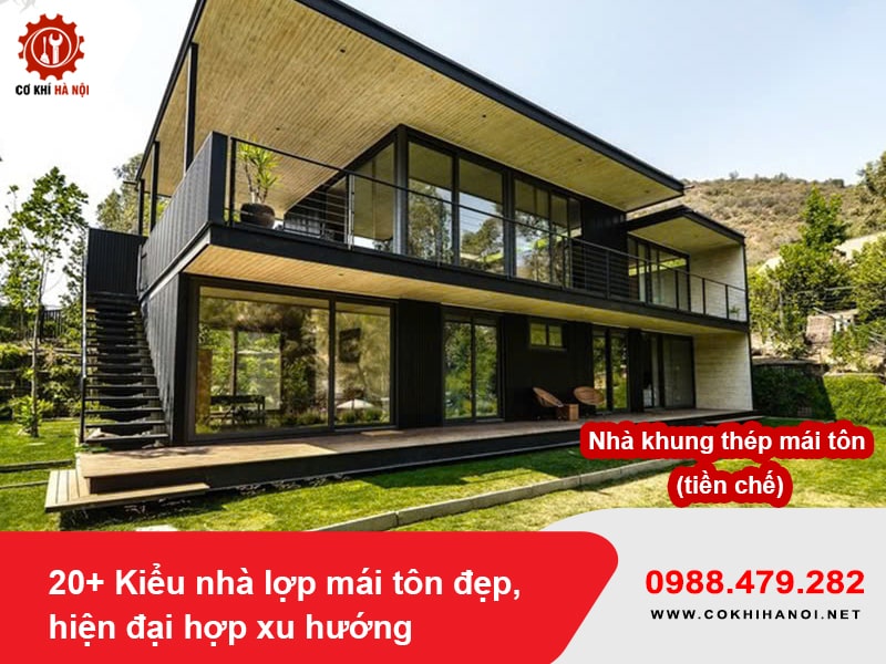 20+ Kiểu nhà lợp mái tôn đẹp, hiện đại hợp xu hướng 2025 - Nhà khung thép mái tôn (tiền chế)