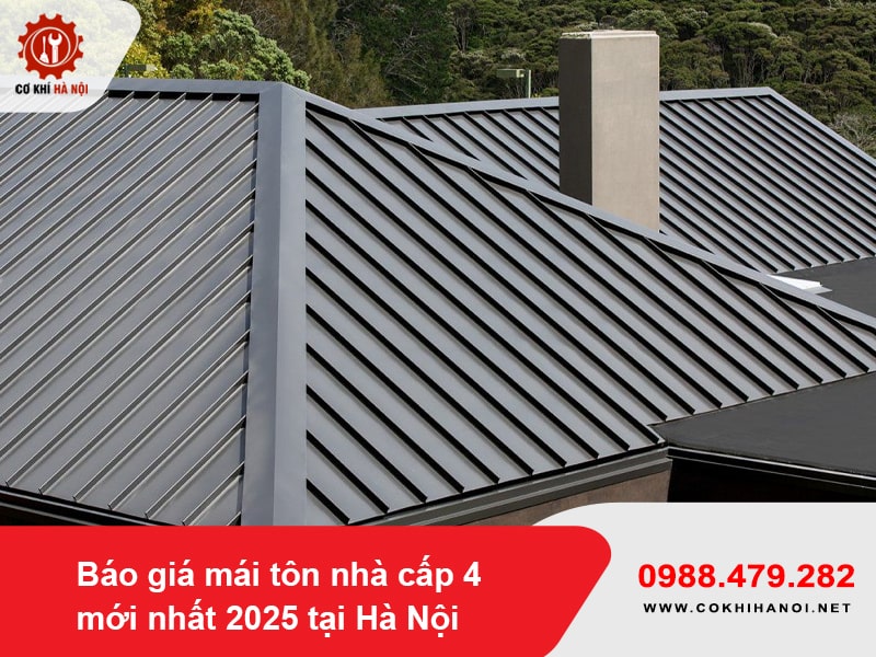 Báo giá mái tôn nhà cấp 4 mới nhất 2025 tại Hà Nội