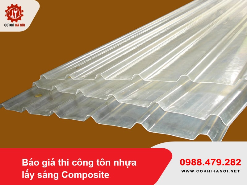 Báo giá thi công tôn nhựa lấy sáng Composite