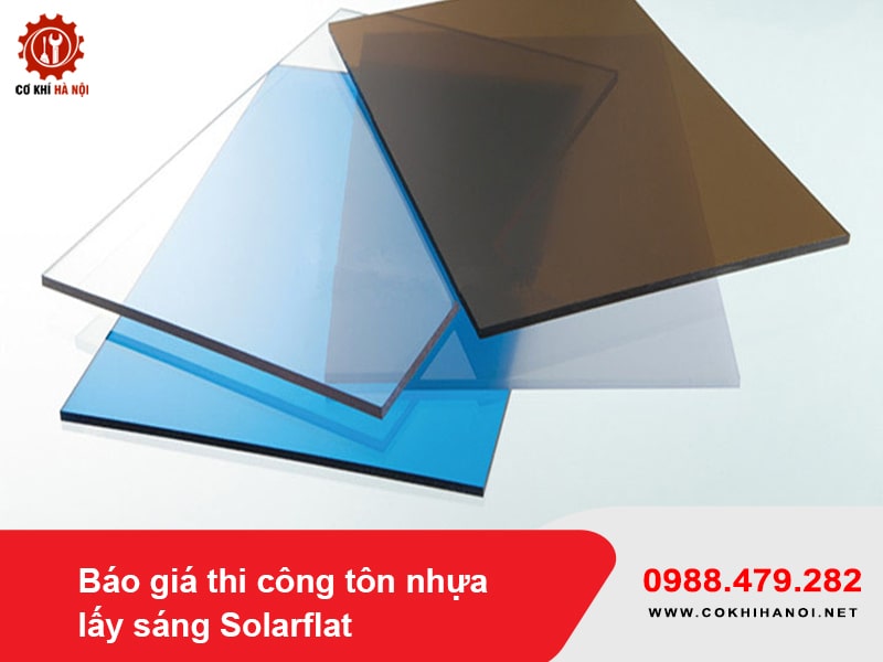 Báo giá thi công tôn nhựa lấy sáng Solarflat