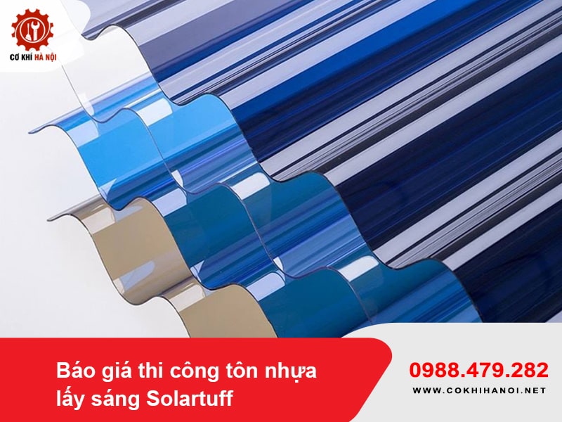 Báo giá thi công tôn nhựa lấy sáng Solartuff