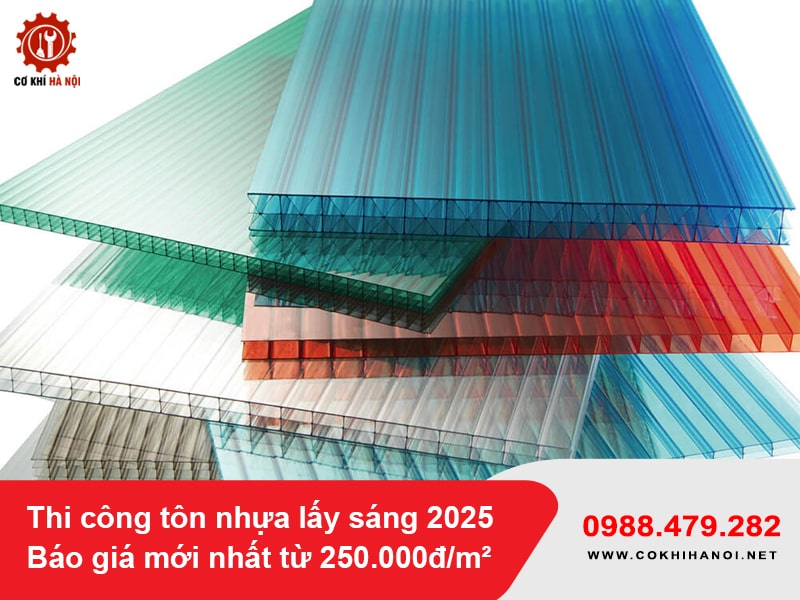 Thi công tôn nhựa lấy sáng 2025: Báo giá mới nhất từ 250.000đ/m²