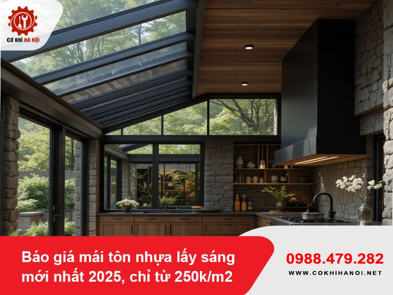 Báo giá mái tôn nhựa lấy sáng mới nhất 2025, chỉ từ 250k/m2