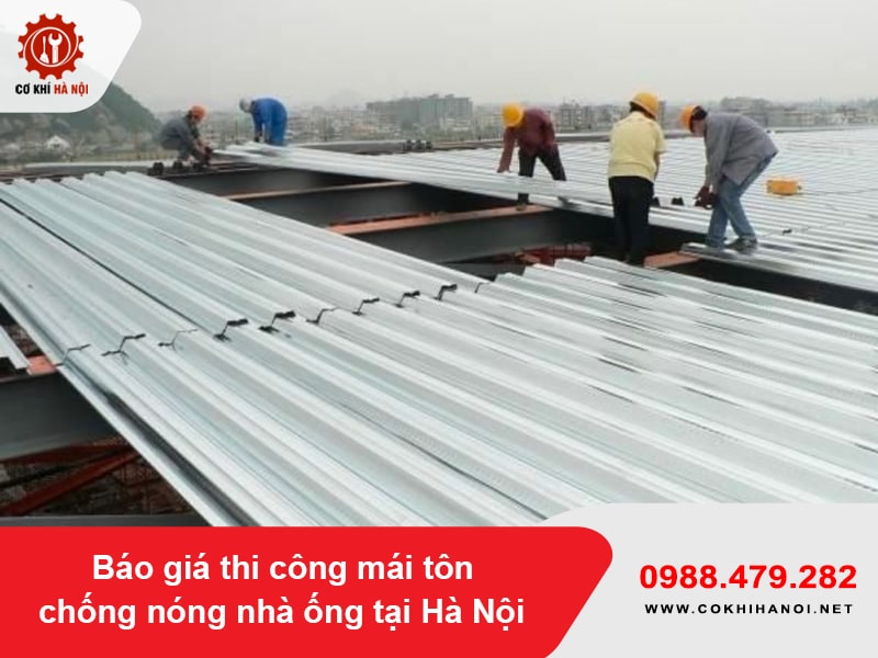 Báo giá thi công mái tôn chống nóng nhà ống tại Hà Nội