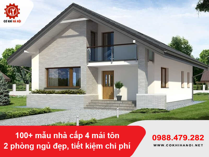 100+ mẫu nhà cấp 4 mái tôn 2 phòng ngủ đẹp, tiết kiệm chi phí