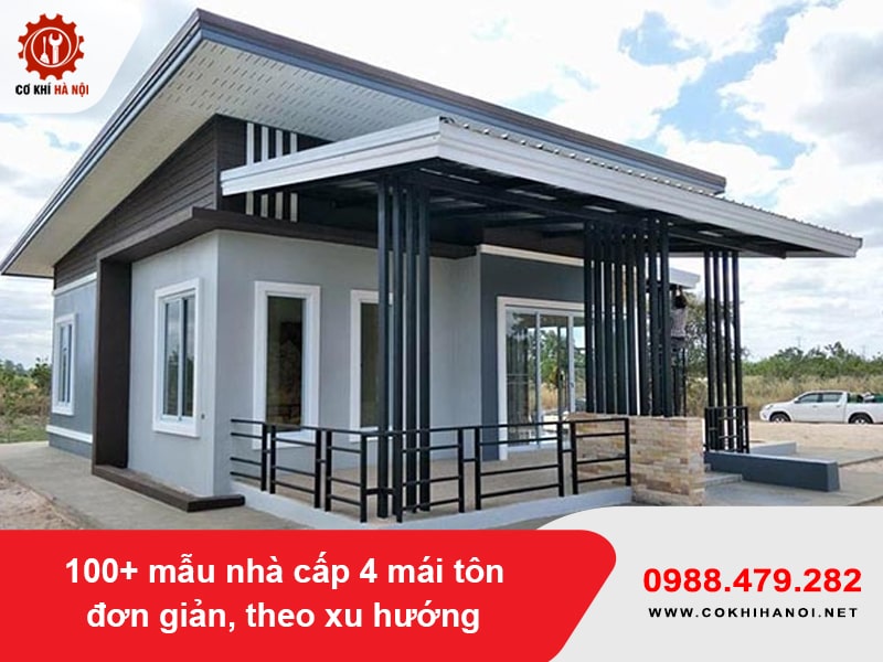 100+ mẫu nhà cấp 4 mái tôn đơn giản, theo xu hướng 2025