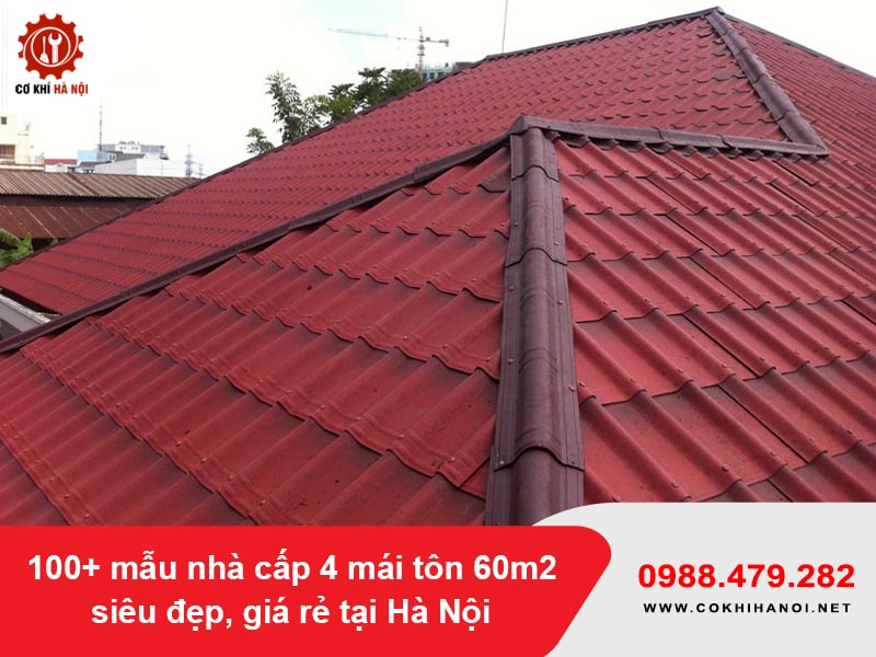 100+ mẫu nhà cấp 4 mái tôn 60m2 siêu đẹp, giá rẻ tại Hà Nội