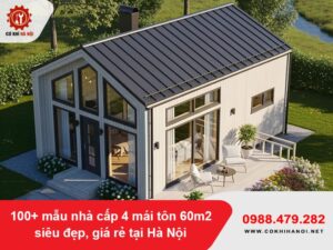 100+ mẫu nhà cấp 4 mái tôn 60m2 siêu đẹp, giá rẻ tại Hà Nội