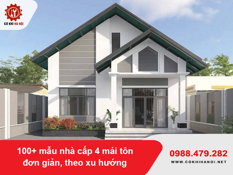 100+ mẫu nhà cấp 4 mái tôn đơn giản, theo xu hướng 2025