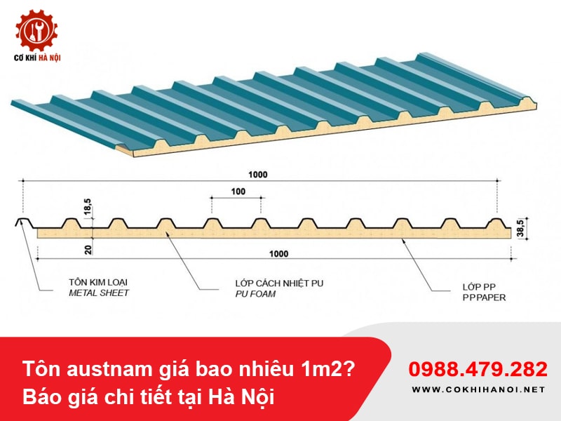 Tôn austnam giá bao nhiêu 1m2? Báo giá chi tiết tại Hà Nội