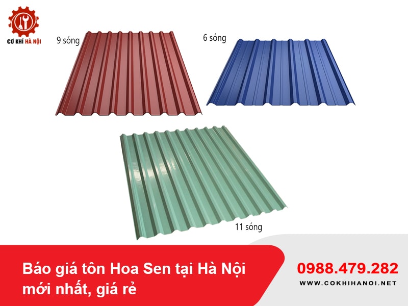 Báo giá tôn Hoa Sen tại Hà Nội mới nhất, giá rẻ 2025