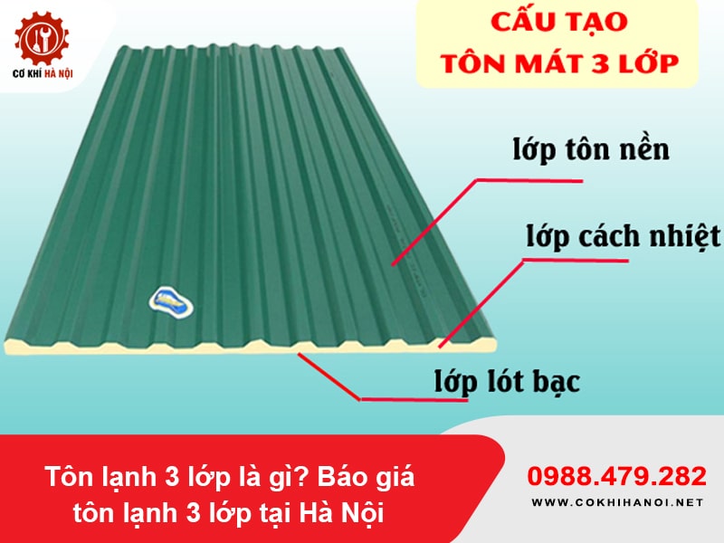 Tôn lạnh 3 lớp là gì? Báo giá tôn lạnh 3 lớp tại Hà Nội