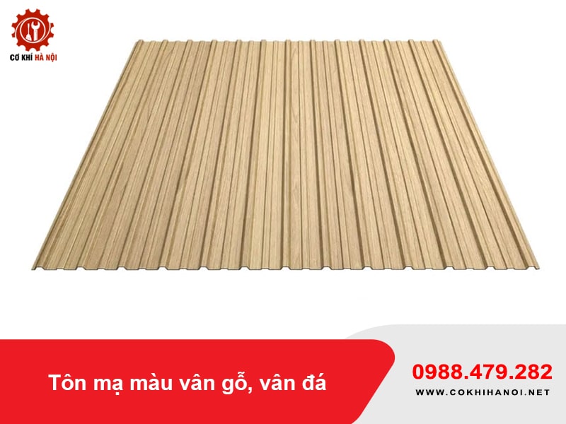 Tôn mạ màu vân gỗ, vân đá