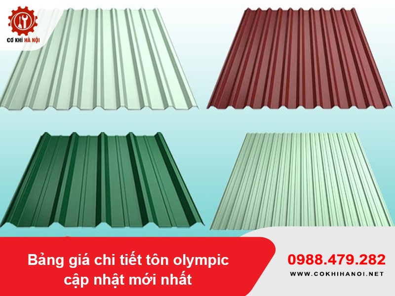 Bảng giá chi tiết tôn olympic cập nhật mới nhất 2025