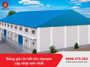 Bảng giá chi tiết tôn olympic cập nhật mới nhất 2025