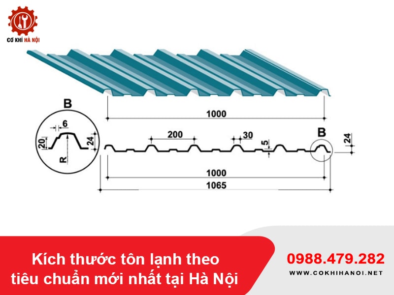 Kích thước tôn lạnh theo tiêu chuẩn mới nhất tại Hà Nội