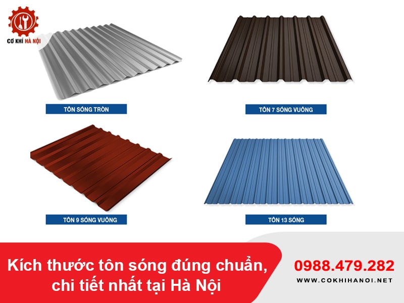 Kích thước tôn sóng đúng chuẩn, chi tiết nhất tại Hà Nội