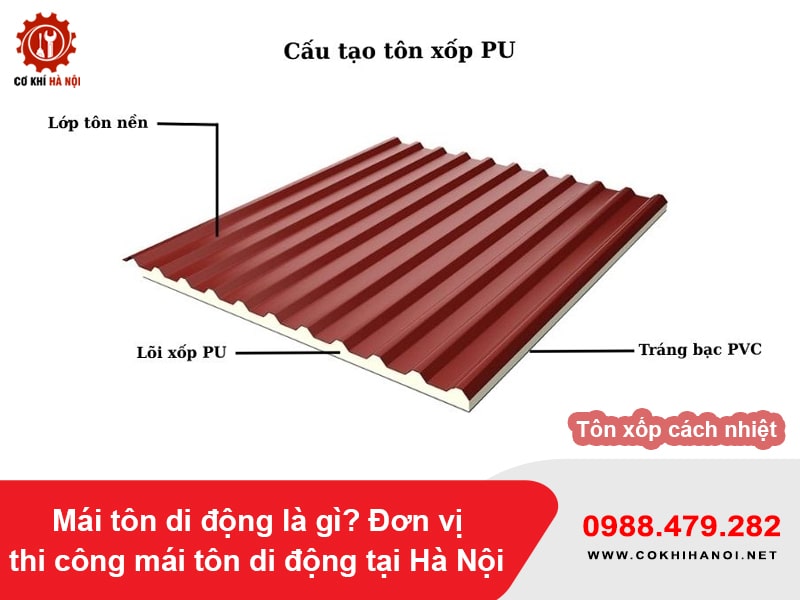 Tôn xốp cách nhiệt cho mái tôn di động