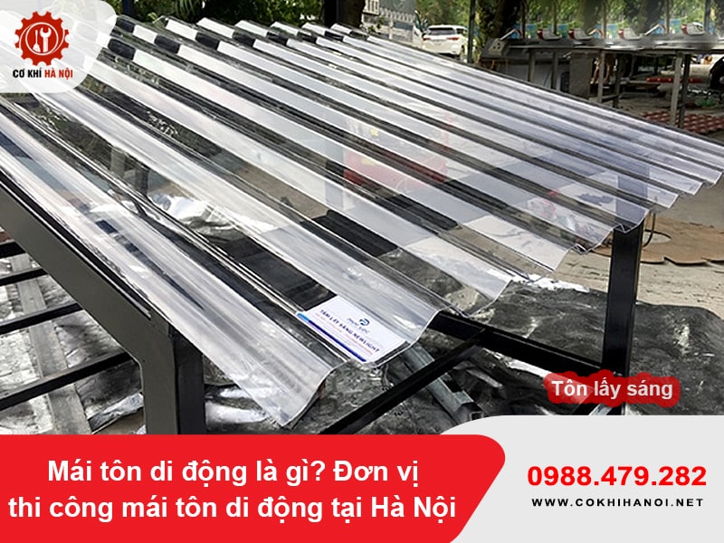 Tôn lấy sáng cho mái di động