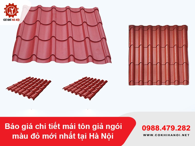 Báo giá chi tiết mái tôn giả ngói màu đỏ mới nhất tại Hà Nội