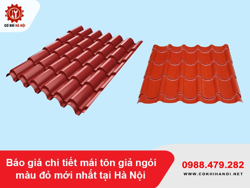 Báo giá chi tiết mái tôn giả ngói màu đỏ mới nhất tại Hà Nội