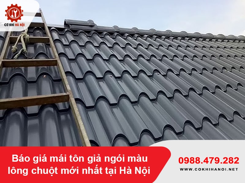 Báo giá mái tôn giả ngói màu lông chuột mới nhất tại Hà Nội