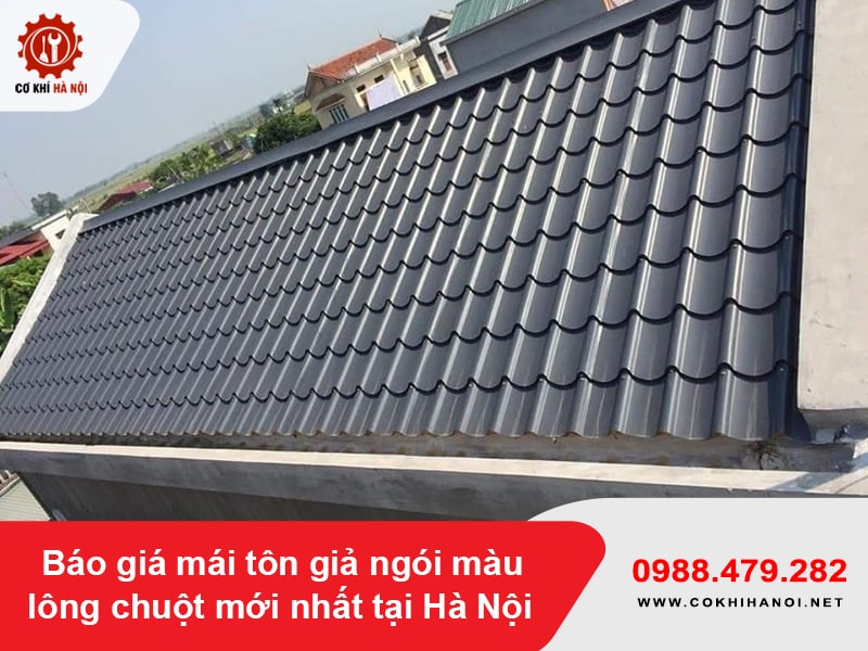 Báo giá mái tôn giả ngói màu lông chuột mới nhất tại Hà Nội