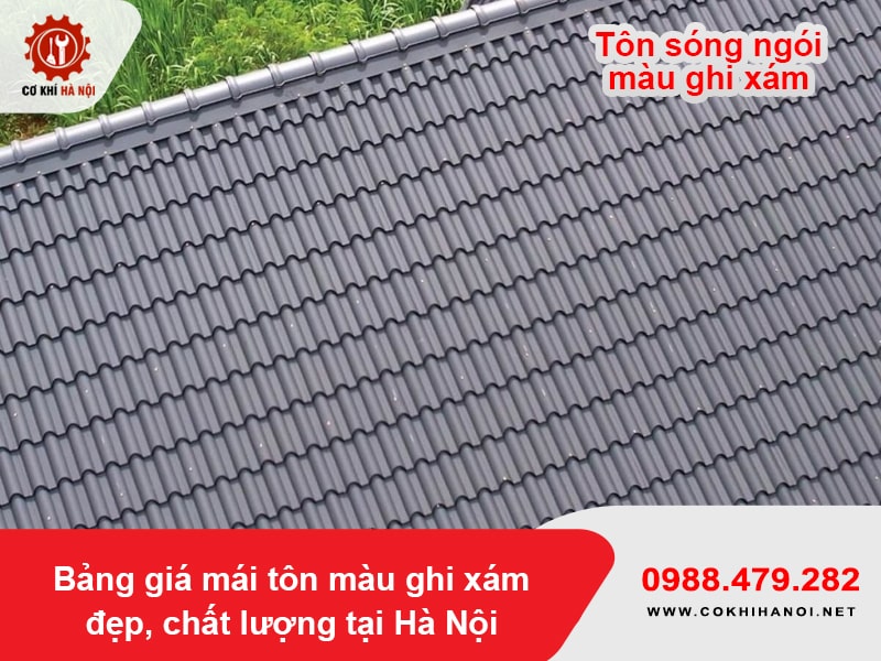 Tôn sóng ngói màu ghi xám