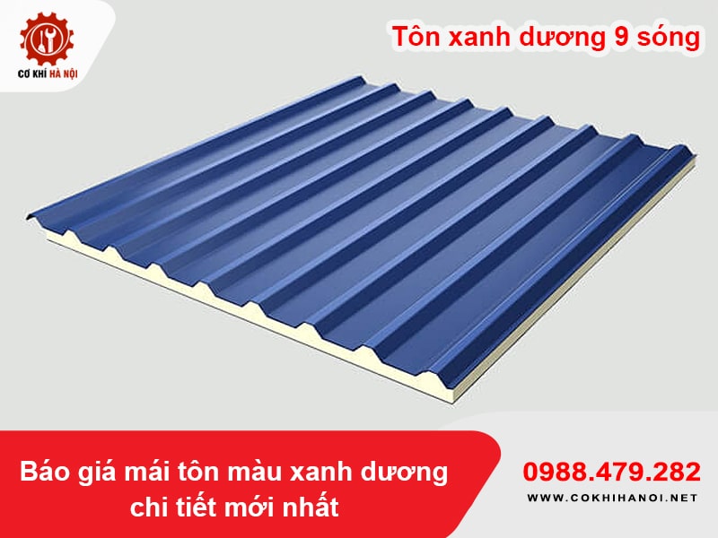 Tôn xanh dương 9 sóng