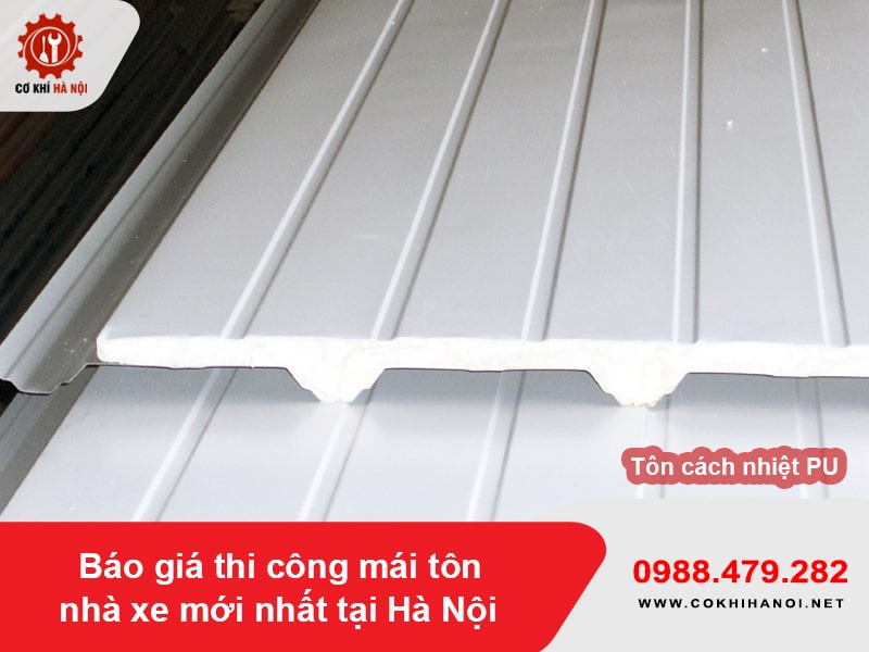 Tôn cách nhiệt PU cho mái tôn nhà xe