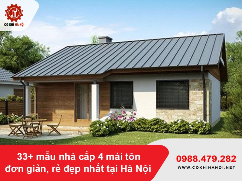 33+ mẫu nhà cấp 4 mái tôn đơn giản, rẻ đẹp nhất tại Hà Nội