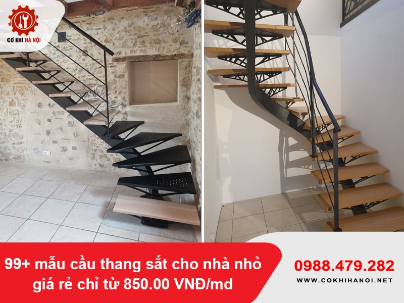 99+ mẫu cầu thang sắt cho nhà nhỏ giá rẻ chỉ từ 850.00 VNĐ/md