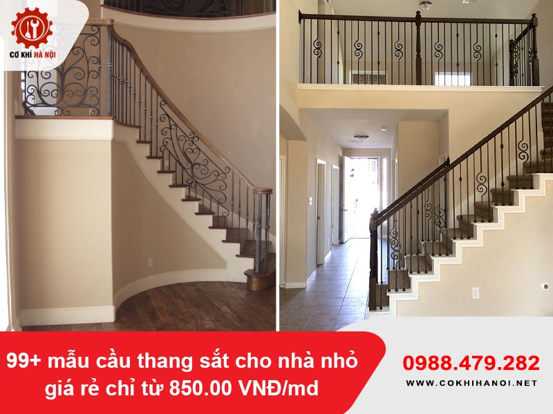 99+ mẫu cầu thang sắt cho nhà nhỏ giá rẻ chỉ từ 850.00 VNĐ/md